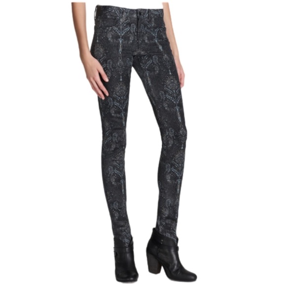 JOE’S JEANS Baroque Print The Skinny Stretch Patterned Jean- Size 26 - Picture 1 of 12